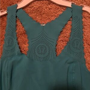 Lululemon Athletica Teal Scalloped Tank